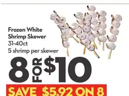 Longo's Frozen White Shrimp Skewer offer