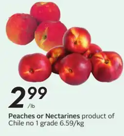 Sobeys Peaches or Nectarines offer
