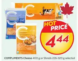 Sobeys COMPLIMENTS Cheese offer