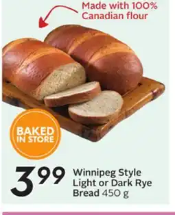 Sobeys Winnipeg Style Light or Dark Rye Bread offer