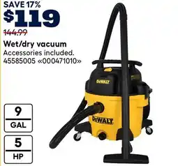 RONA Dewalt Wet/dry vacuum offer