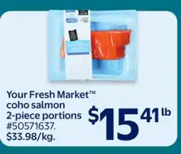 Walmart Your Fresh Market coho salmon 2-piece portions offer