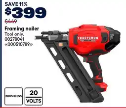 RONA CRAFTSMAN Framing nailer offer