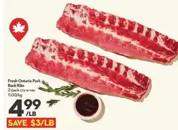 Longo's Fresh Ontario Pork Back Ribs offer
