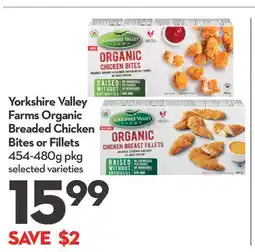 Longo's Organic Breaded Chicken Bites or Fillets offer