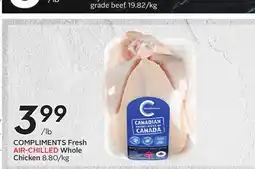 Sobeys COMPLIMENTS Fresh AIR-CHILLED Whole Chicken offer