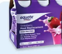 Walmart Equate high protein meal replacement shakes offer