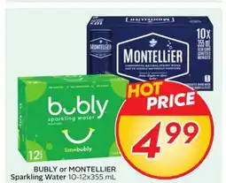 Sobeys BUBLY or MONTELLIER Sparkling Water offer