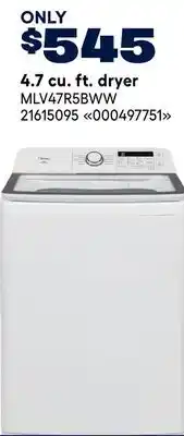 RONA MIDEA 4.7 cu. ft. dryer offer