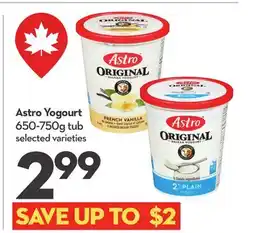 Longo's Astro Yogourt offer
