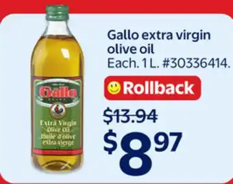 Walmart Gallo extra virgin olive oil offer