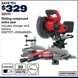 RONA CRAFTSMAN Sliding compound mitre saw offer