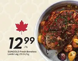 Sobeys SUNGOLD Fresh Boneless Lamb Leg offer