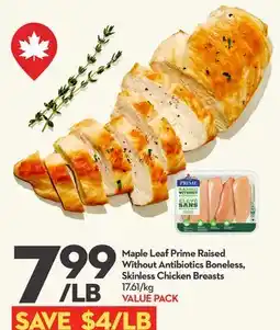 Longo's Prime Raised Without Antibiotics Boneless, Skinless Chicken Breasts offer