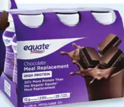 Walmart Equate high protein meal replacement shakes offer