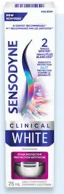 Walmart Sensodyne Clinical White enamel strengthening or stain protector toothpaste offer