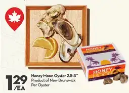 Longo's Honey Moon Oyster 2.5-3˝ offer