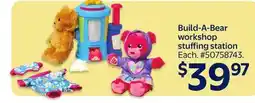 Walmart Build-A-Bear workshop stuffing station offer
