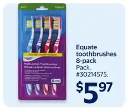 Walmart Equate toothbrushes 8-pack offer