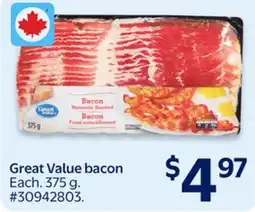 Walmart Great Value bacon offer