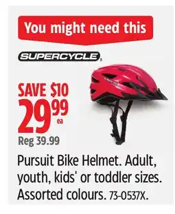 Canadian Tire Supercycle Pursuit Bike Helmet offer
