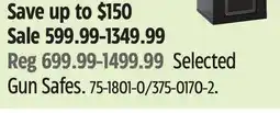 Canadian Tire Selected Gun Safes offer