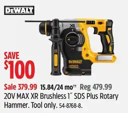 Canadian Tire DEWALT 20V MAX XR Brushless 1˝ SDS Plus Rotary Hammer offer