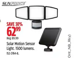 Canadian Tire Sunforce Solar Motion Sensor Light. 1500 lumens offer