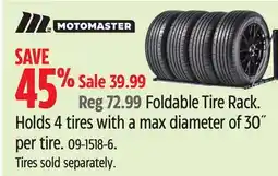 Canadian Tire MotoMaster Foldable Tire Rack offer