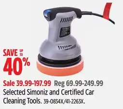 Canadian Tire Selected Simoniz and Certified Car Cleaning Tools offer