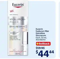 Walmart Eucerin hyaluron-filler Epicelline face serum offer