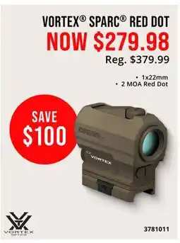 Cabela's VORTEX SPARC RED DOT offer