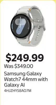 Walmart Samsung Galaxy Watch7 44mm with Galaxy AI offer