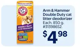 Walmart Arm & Hammer Double Duty cat litter deodorizer offer