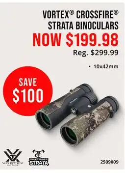 Cabela's VORTEX CROSSFIRE STRATA BINOCULARS offer