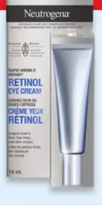 Walmart Neutrogena Rapid Wrinkle Repair retinol cream 48 mL or eye cream 14 mL offer