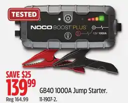 Canadian Tire GB40 1000A Jump Starter offer