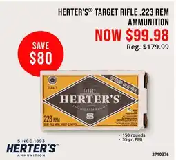 Cabela's HERTER'S TARGET RIFLE. 223 REM AMMUNITION offer