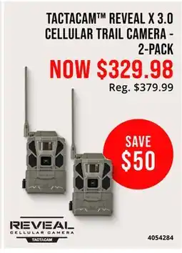Cabela's TACTACAM REVEAL X 3.0 CELLULAR TRAIL CAMERA-2-PACK offer