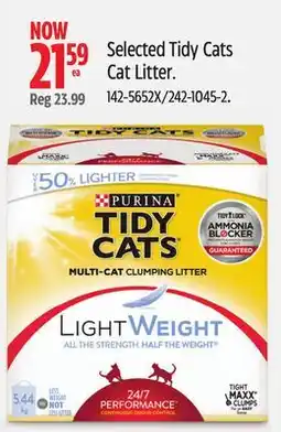 Canadian Tire Purina Selected Tidy Cats Cat Litter offer