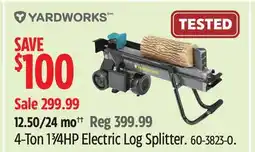 Canadian Tire Yardworks 4-Ton 13⁄4HP Electric Log Splitter offer