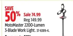 Canadian Tire MotoMaster 2200-Lumen 3-Blade Work Light offer