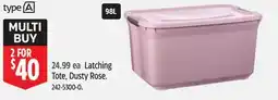 Canadian Tire TYPE A Latching Tote, Dusty Rose offer