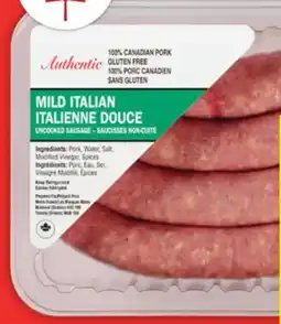 Food Basics AUTHENTIC FRESH PORK SAUSAGES offer