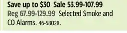 Canadian Tire Kidde Selected Smoke and CO Alarms offer