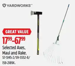 Canadian Tire YARDWORKS Selected Axes, Maul and Rake offer