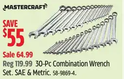 Canadian Tire Mastercraft 30-Pc Combination Wrench Set offer