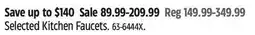 Canadian Tire Selected Kitchen Faucets offer