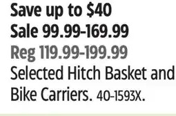 Canadian Tire Motomaster Selected Hitch Basket and Bike Carriers offer