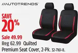 Canadian Tire AUTOTRENDS Quilted Premium Seat Cover, 2-Pk offer